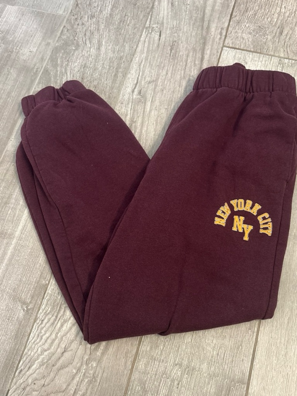 Women Hollister Maroon 'New York City NY' Sweatpants